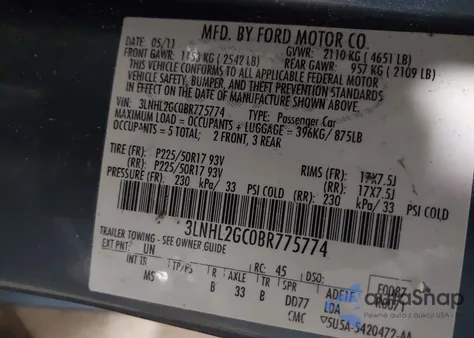 2011 Lincoln Mkz from USA, damaged, VIN 3LNHL2GC0BR775774